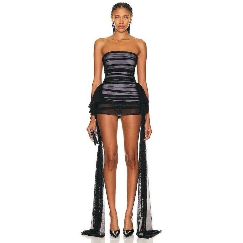 Norma Kamali Black Strapless Dress
